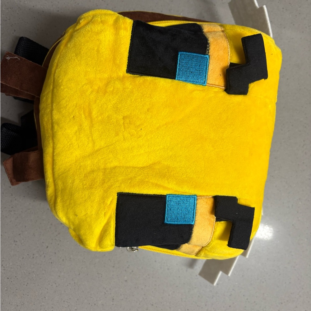 Kids Yellow Plush Character Backpack - Unbranded